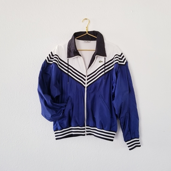 LACOSTE CHEMISE 80s Vintage Retro Lacoste Tracksuit Jacket Large